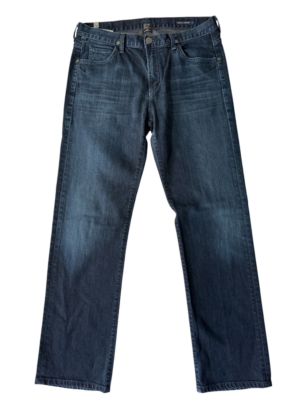 Citizens of Humanity 33x31 Sid straight leg stretch denim blue jeans EUC